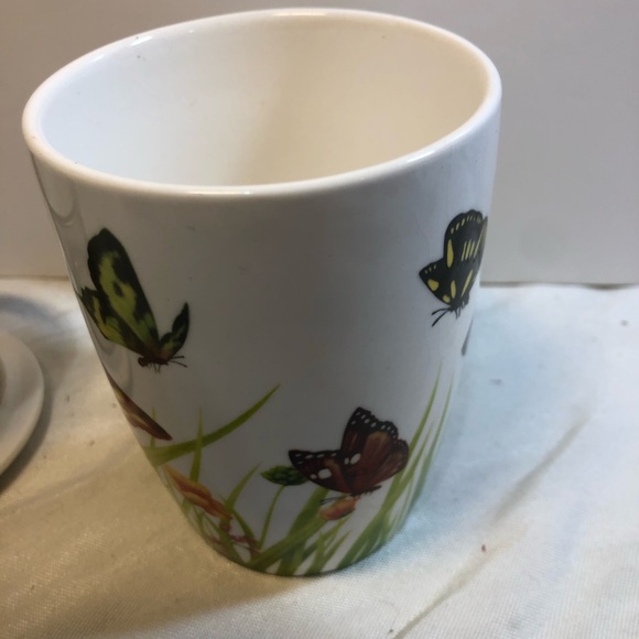 Teaopia Butterfly Cup Mug with infuser and lid loose tea - Picture 8 of 10